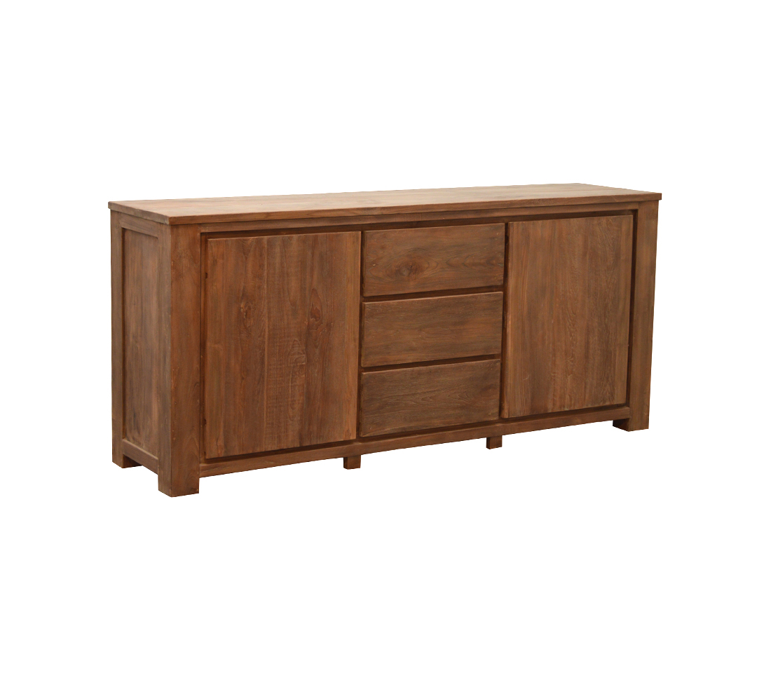 Kommode REMO 200 cm Teakholz braun Sideboard Schrank