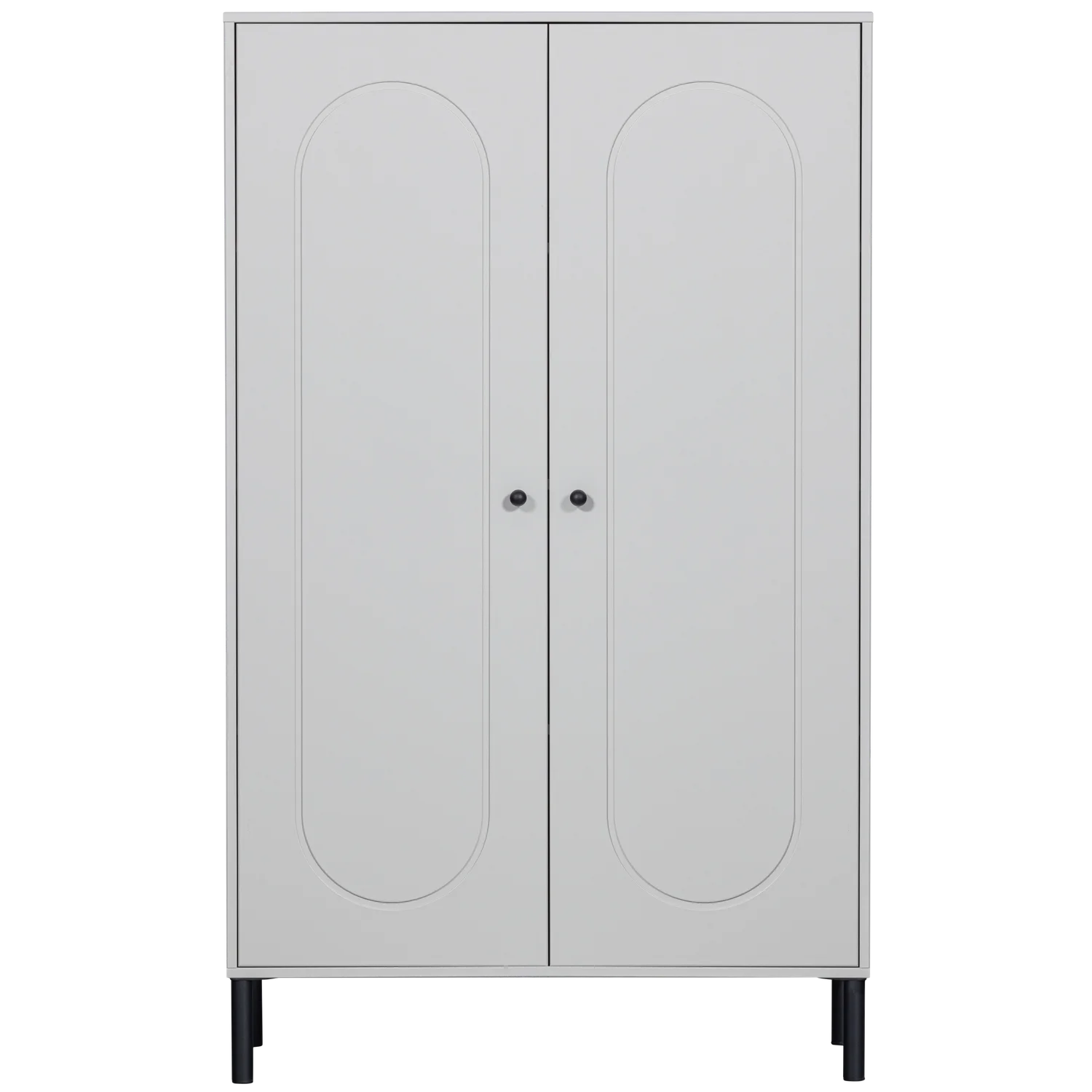 Schrank XINA Holzschrank H 149 cm Kiefer Massiv wolkengrau