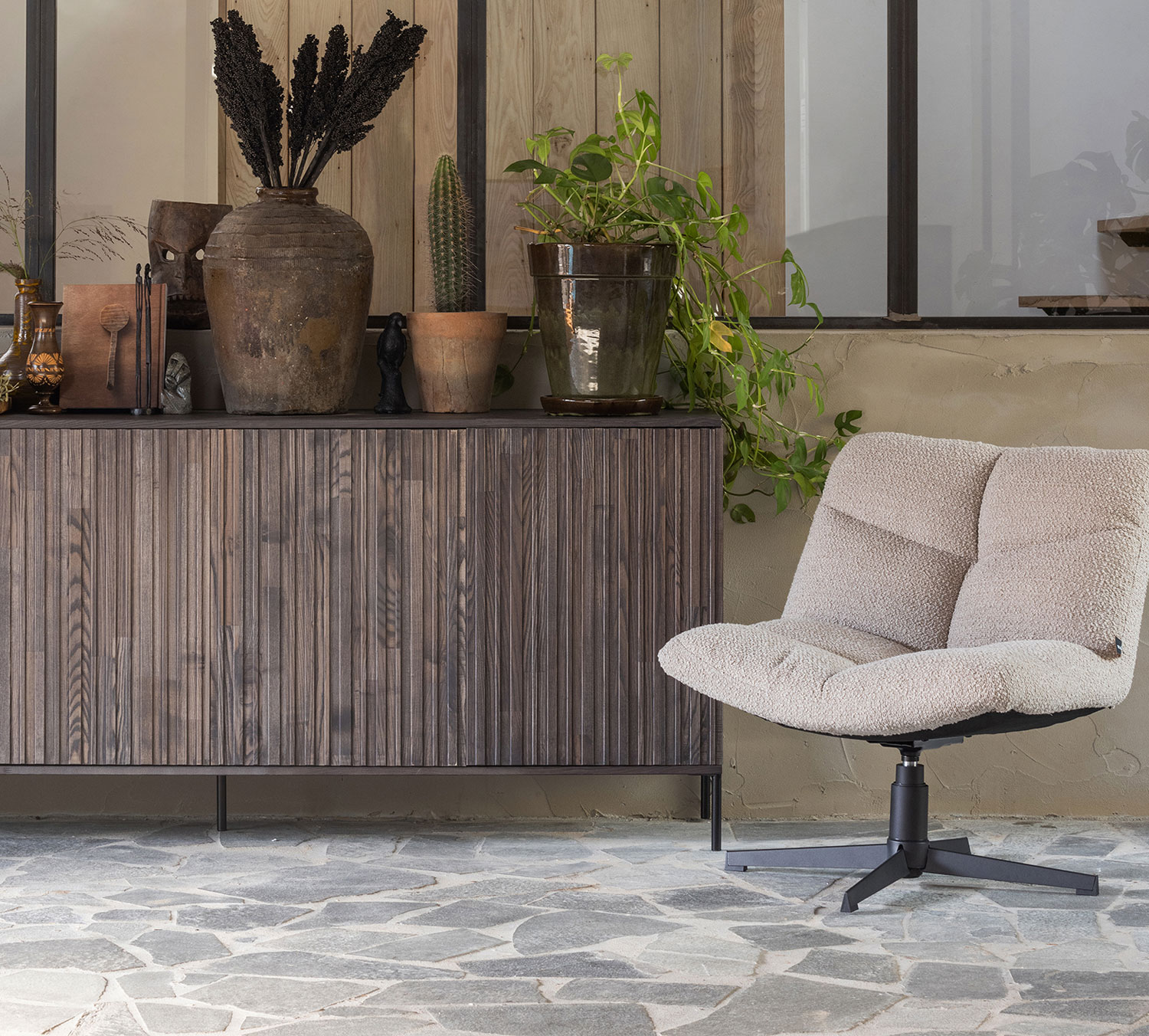 Sideboard New Gravure 200 cm Esche furniert espresso