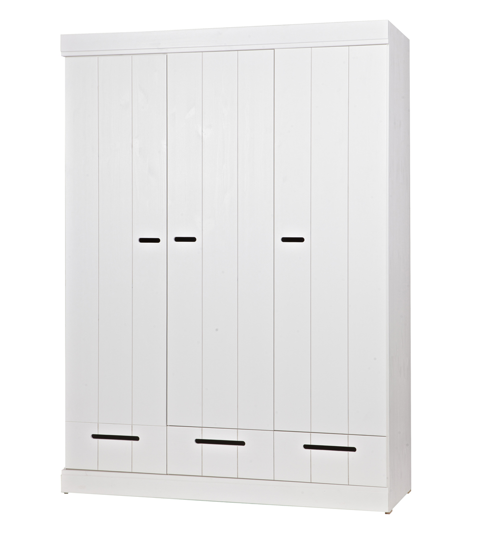 Kleiderschrank Schrank 140 cm CONNECT Kiefer weiss