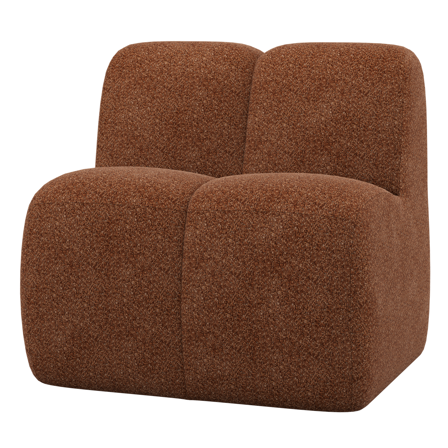 Esszimmerbank Eckbank MOJO 84 cm Element Chenille rostbraun