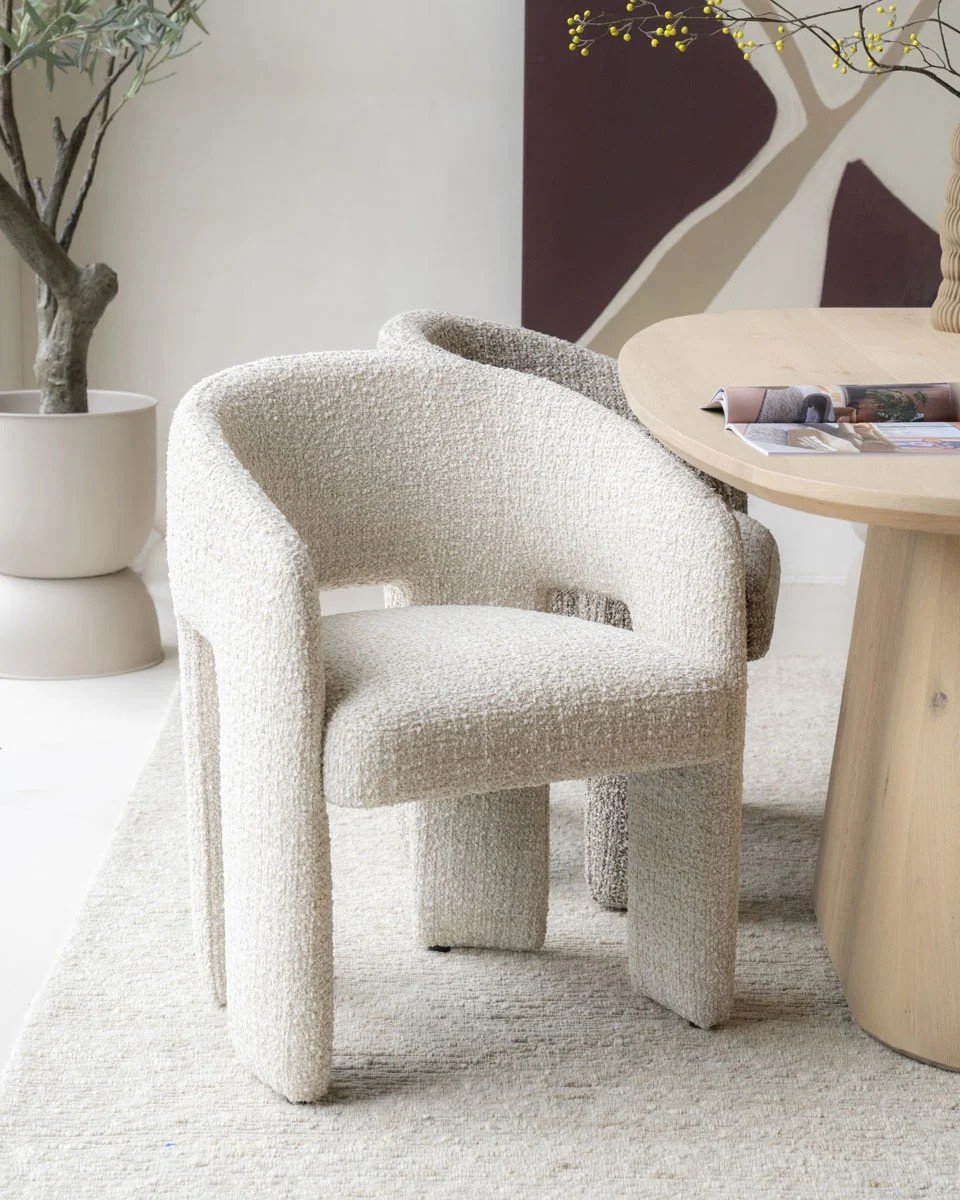 Esszimmer Stuhl Hamilton Armlehnstuhl stoffbezogen beige