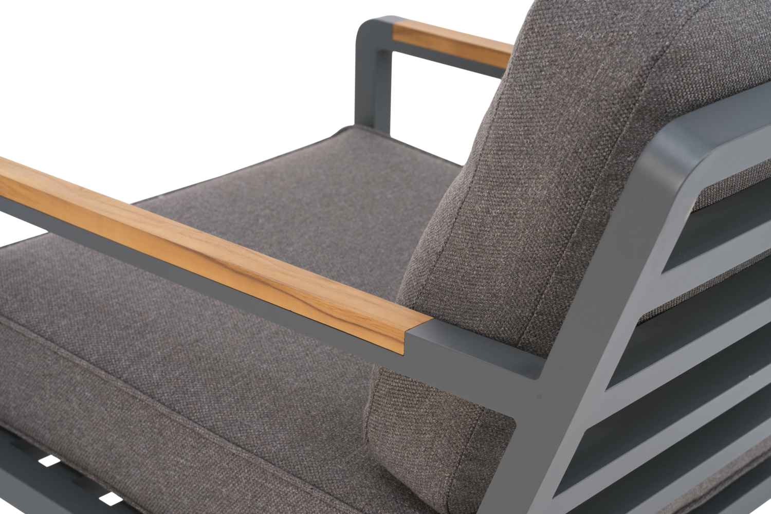 Garten Lounge Set Nova 3 Siter Sofa und 2 Sessel Aluminium anthrazit