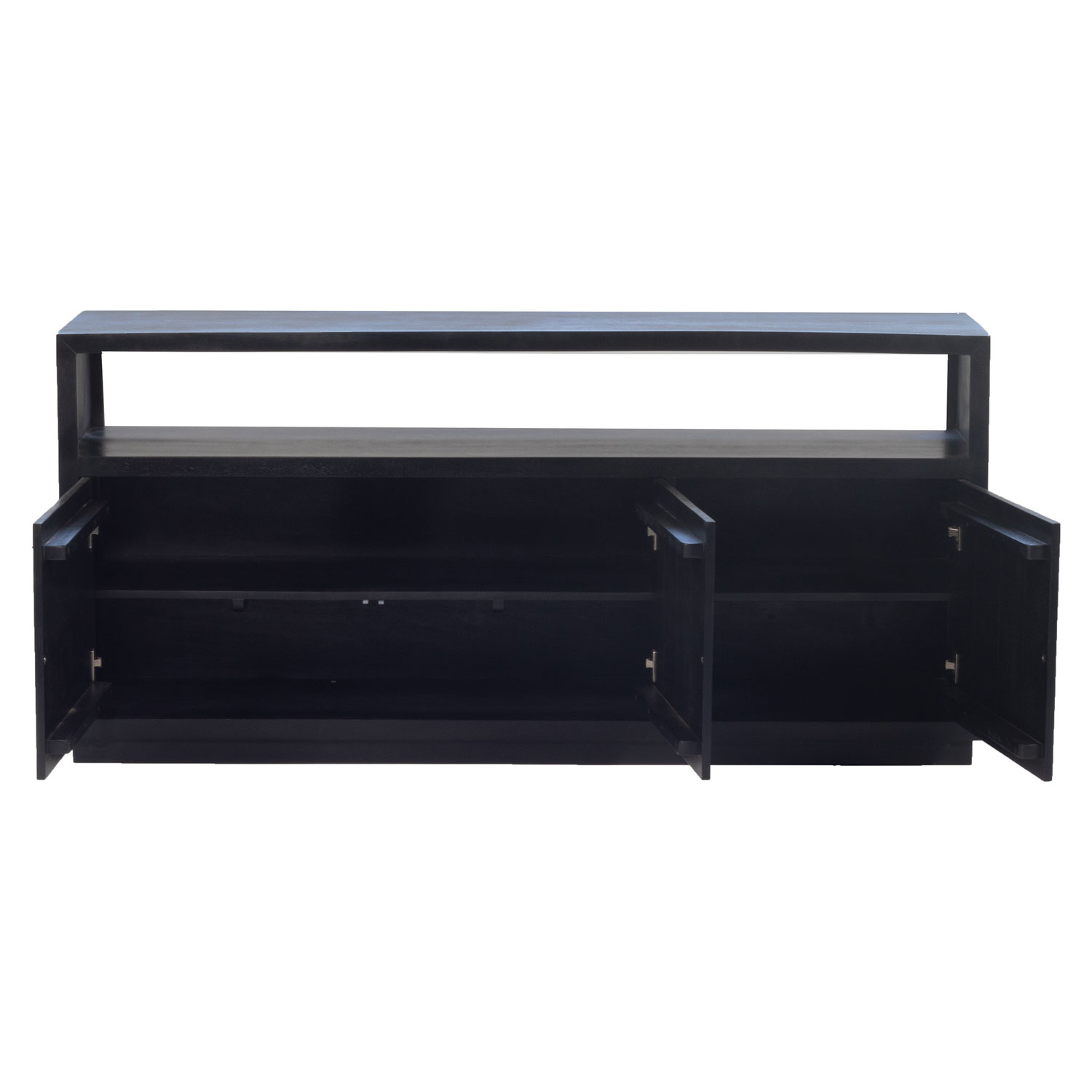 Sideboard Aura 180 cm mit 3 Türen Mango schwarz