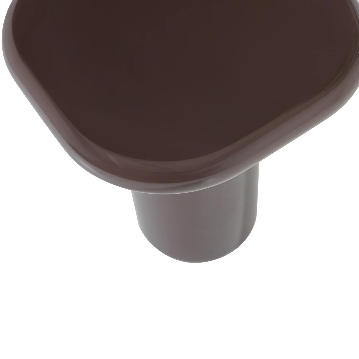 Beistelltisch ZAVA H 61 cm MDF hochglanz dunkelbraun