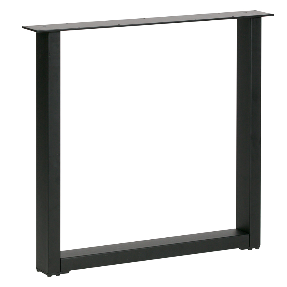 2er Set Tischbeine KD U-Form Metall schwarz Tischbein Metallbein Tischfüße