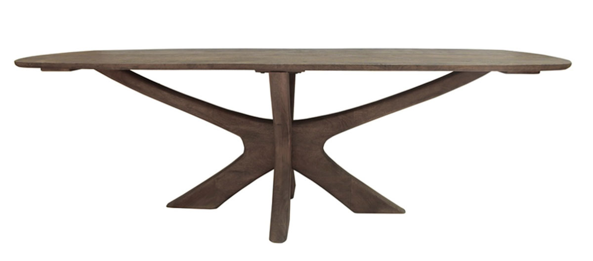 Esstisch Montreaux 220 x 100 cm oval Mangoholz braun