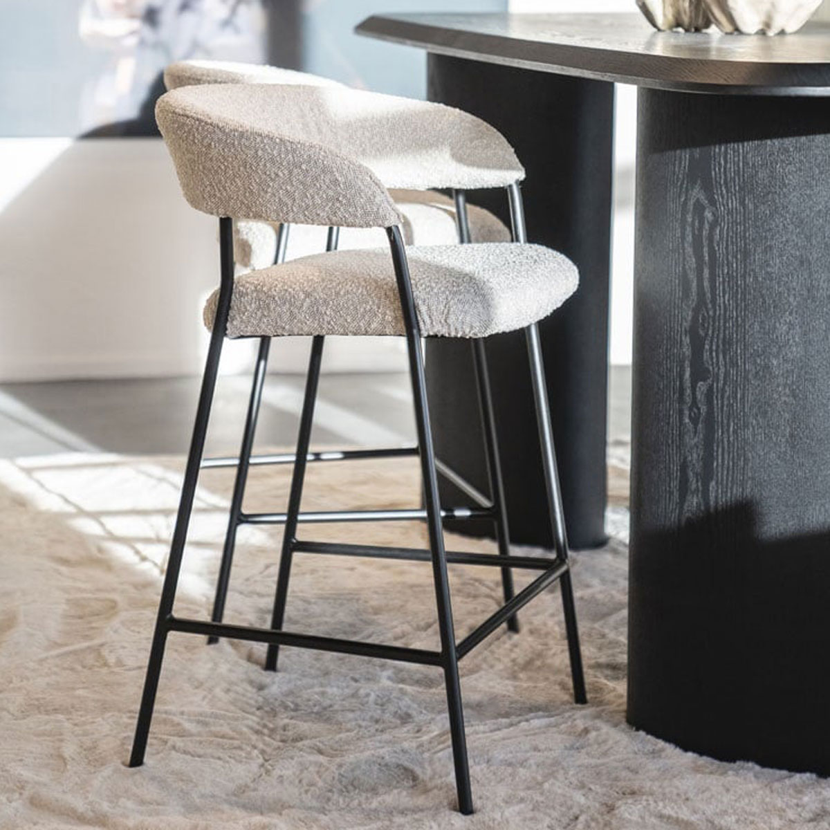 Barhocker Luka SH 67,5 cm taupe Barstuhl