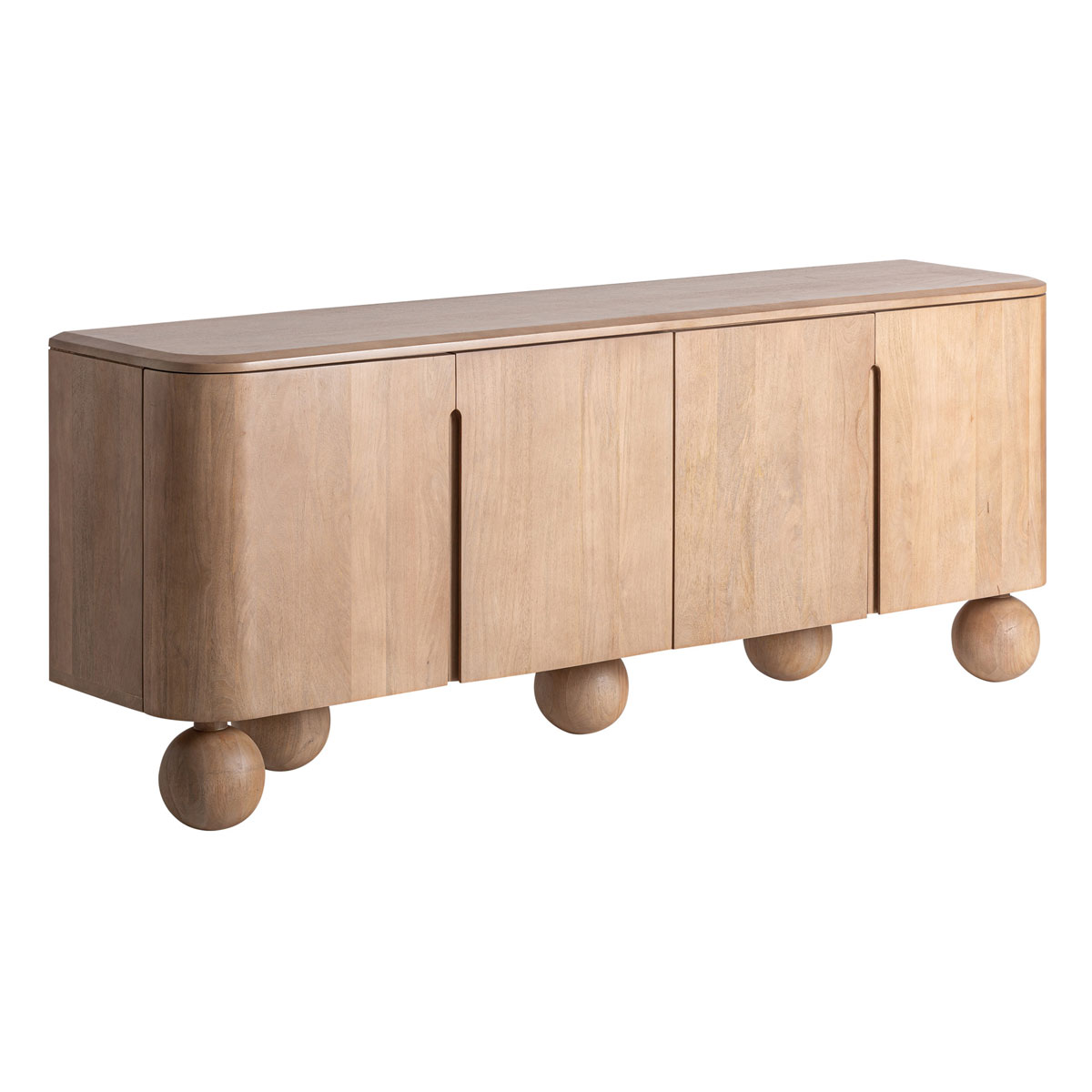 Sideboard BOCKSBERG 211 cm Mangoholz hellbraun Kommode