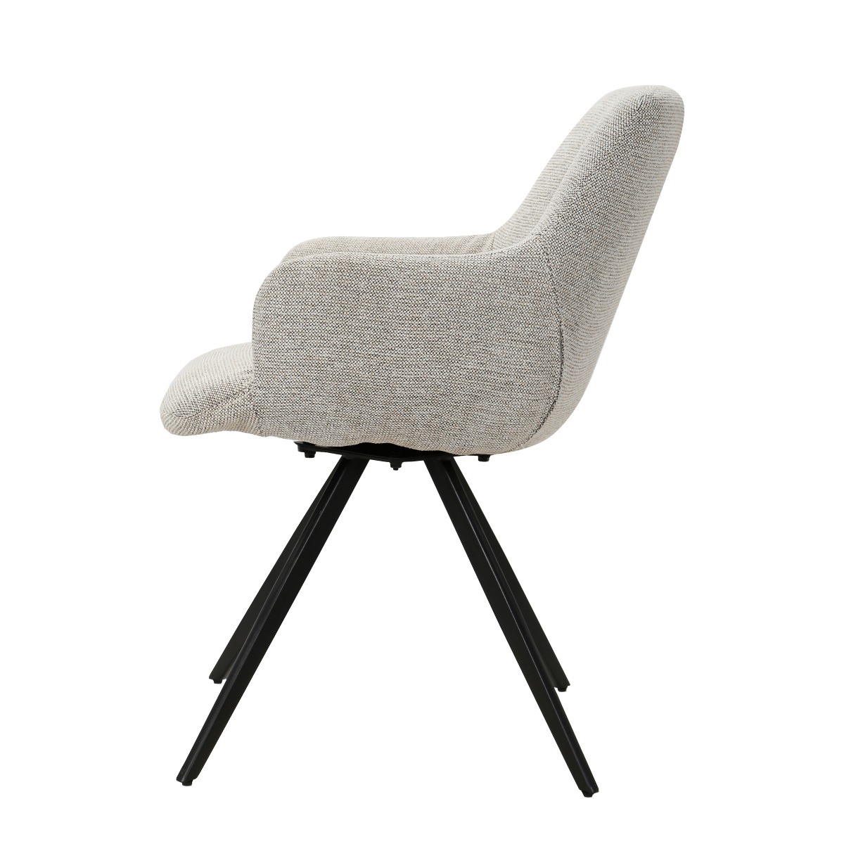 Esszimmerstuhl Doreen drehbar Stoff natur beige