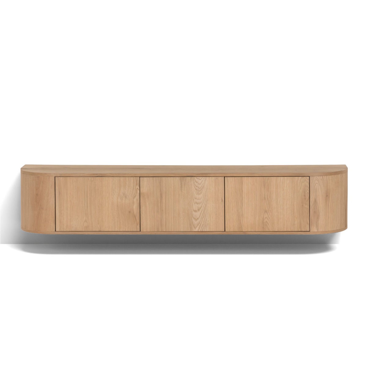TV Möbel Lowboard Novero 180 cm schwebend Eichenholzfurnier natur Kommode