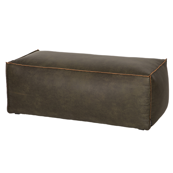 Sitzhocker RODEO Leder Hocker army grün