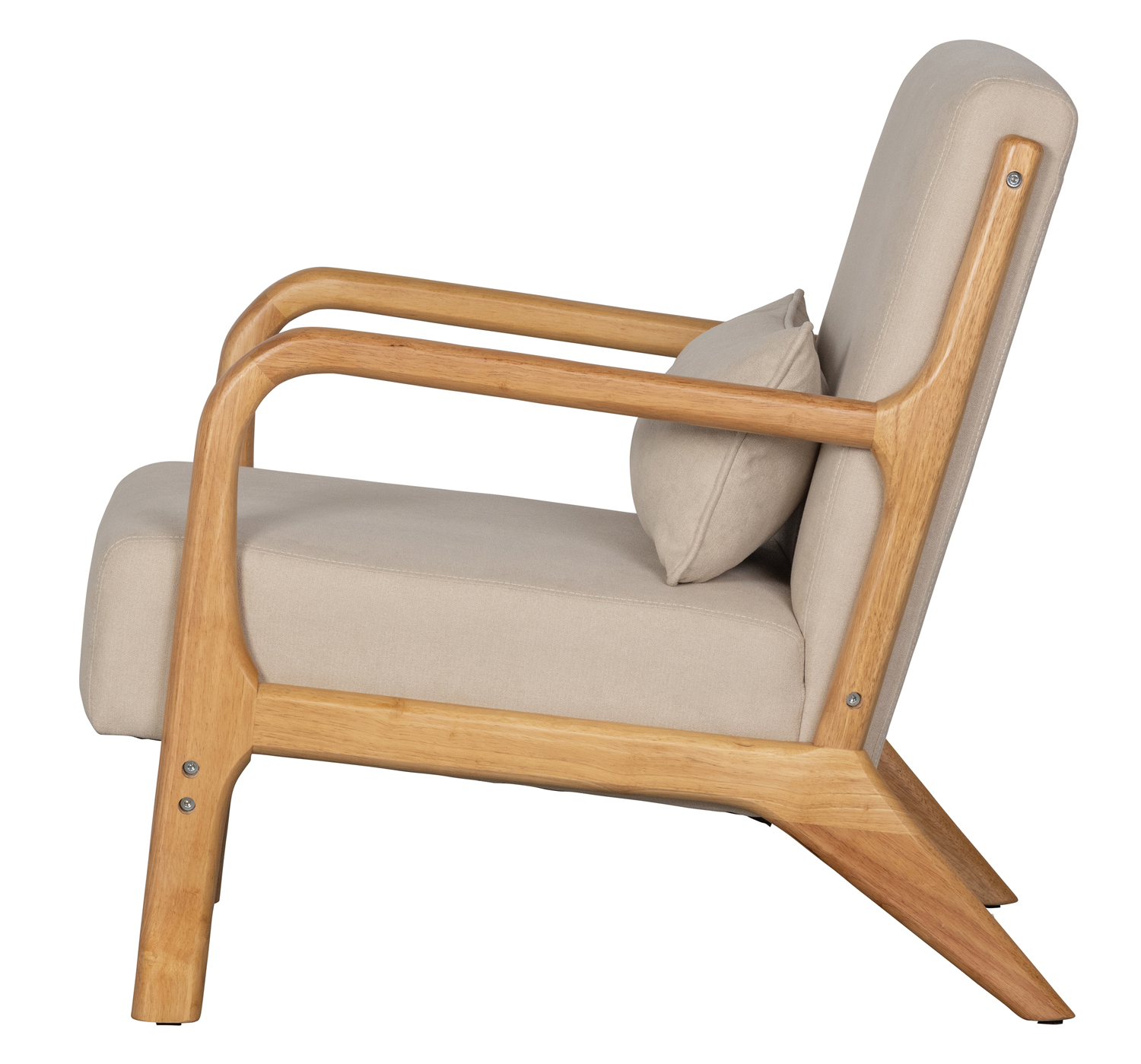 woood Lounge Sessel Mark Webstoff naturel