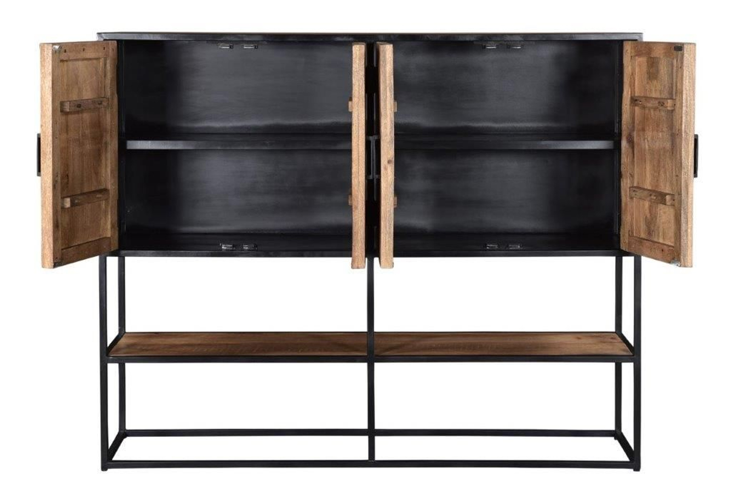 Highboard Schrank Sturdy B 160 cm Mangoholz Metall