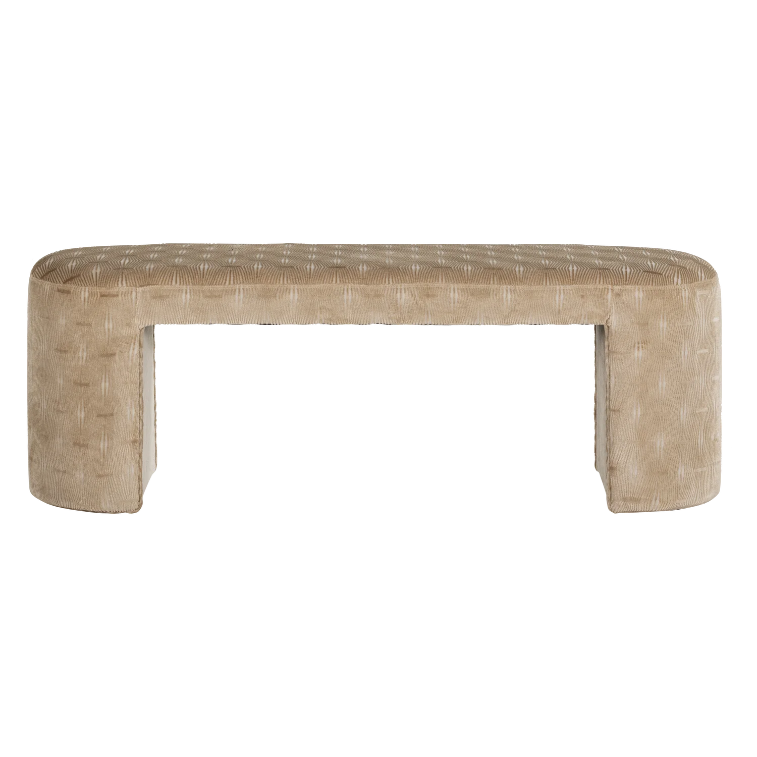 Esstischbank Polsterbank JACOB 130 cm Streifenstoff natur