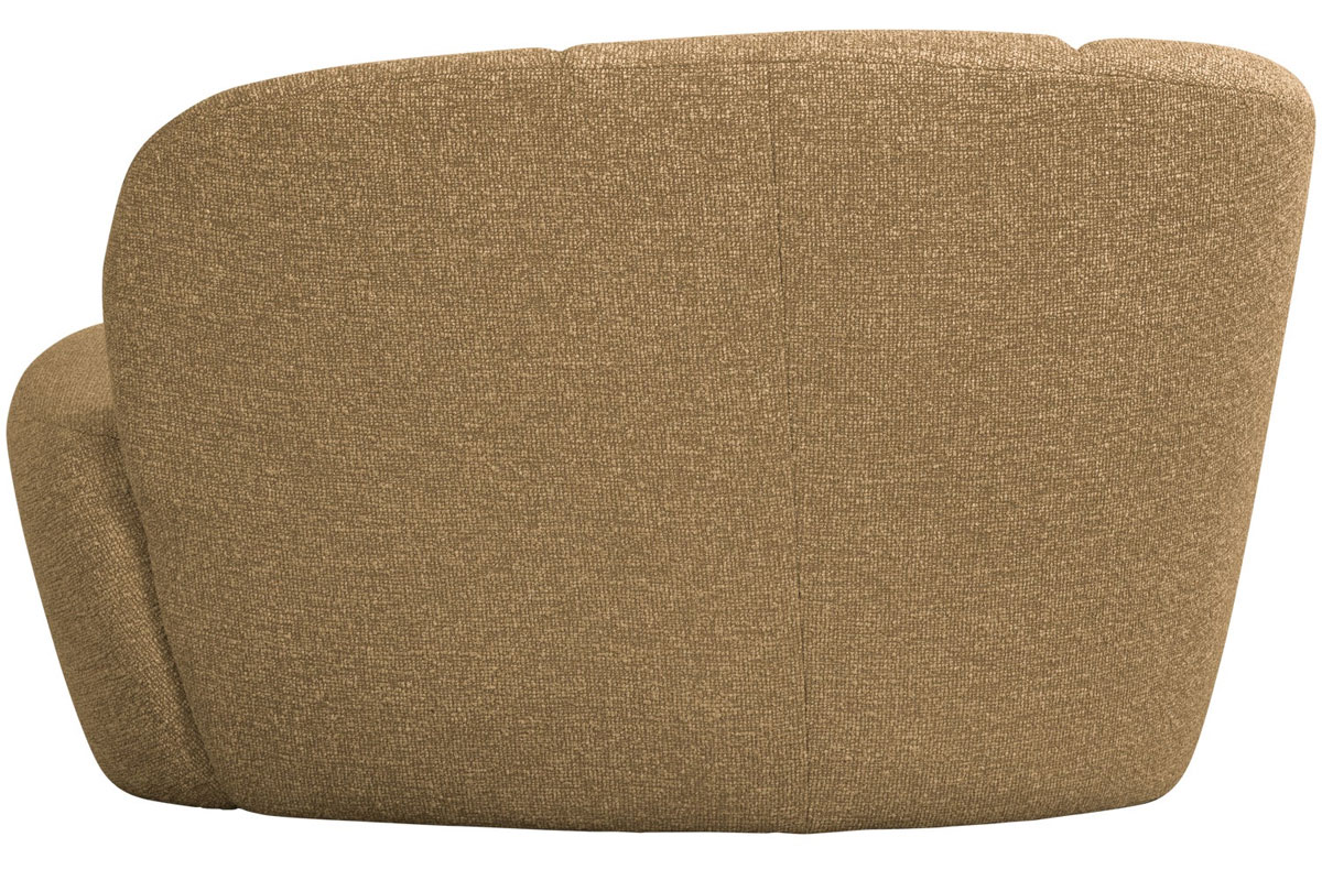 woood 2 Sitzer Sofa Bank MOJO links Bouclé gelbbraun melange