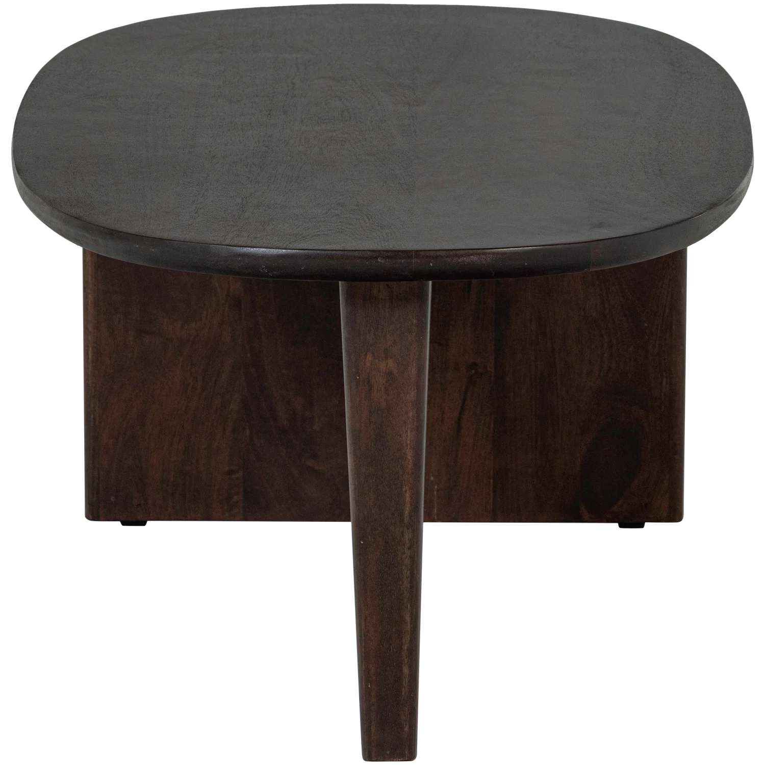 Couchtisch Seam 110 x 60 cm oval Mangoholz wallnussbraun