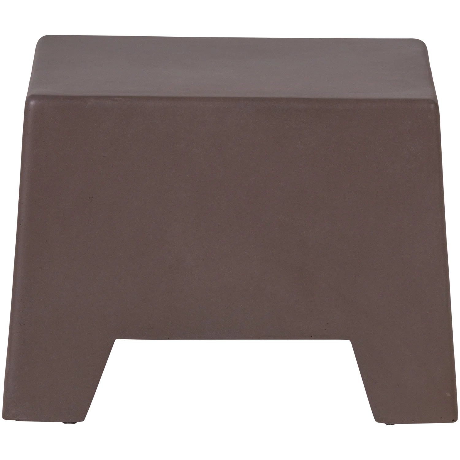 Hocker ZINA Beistelltisch 50 x 50 cm Fiberclay braun Sitzhocker Sitzpouf