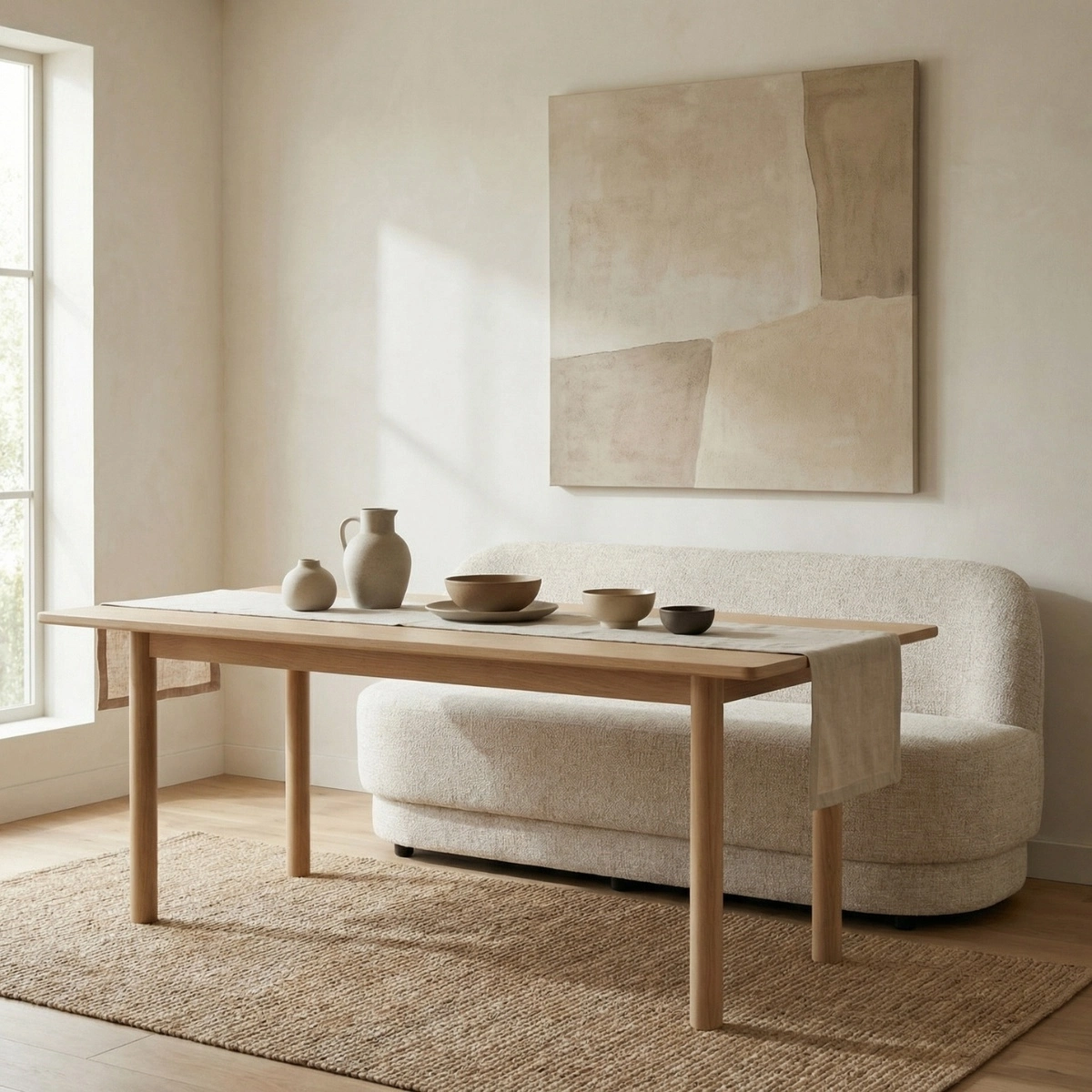 DÀJE Interieur Esszimmerbank MOVA Beige 160 cm