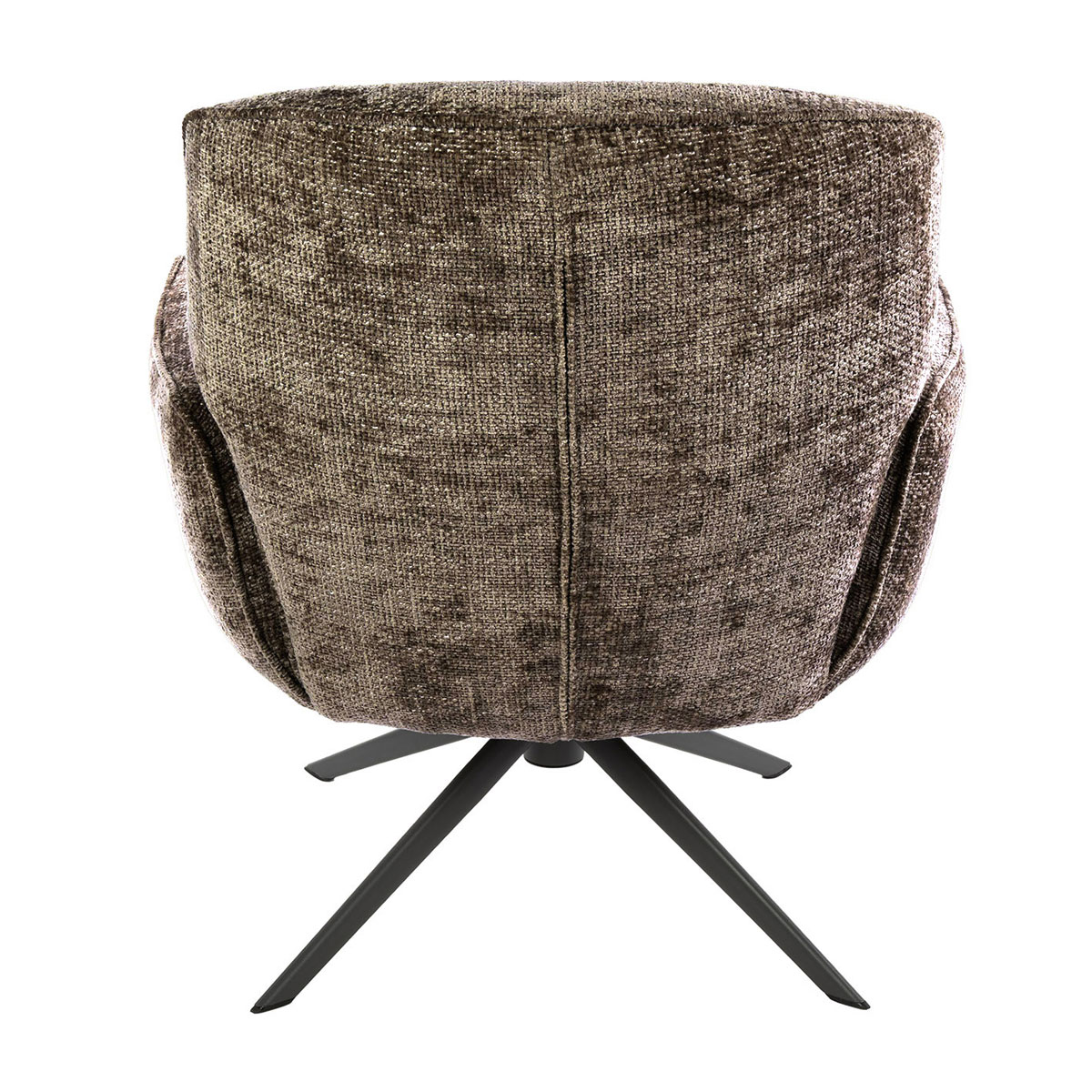Sessel LORENZO drehbar weiches Chenille champagner Drehsessel Relaxsessel