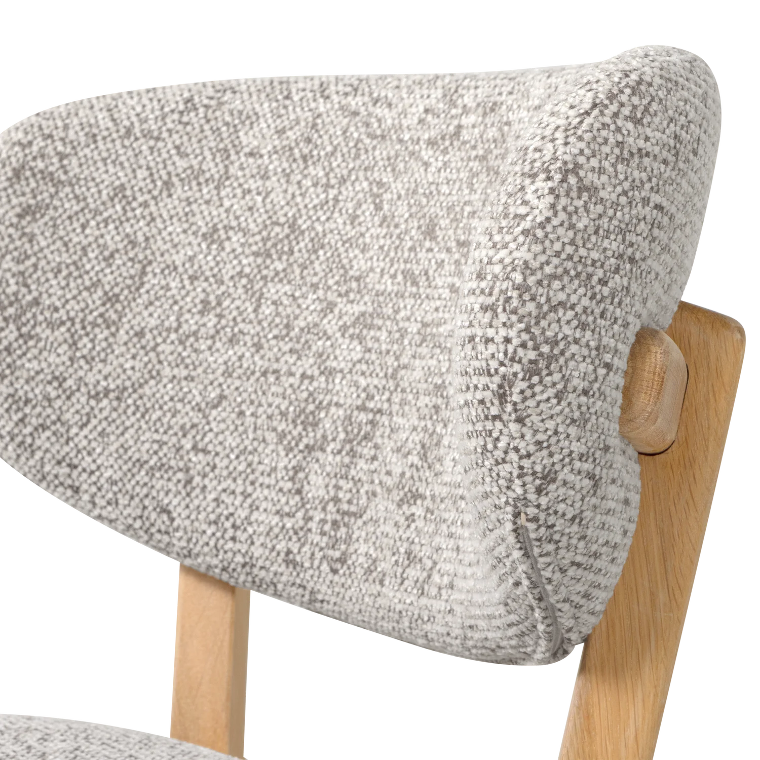 Barhocker UDAR SH 65 cm Eichengestell natur Melange Stoff