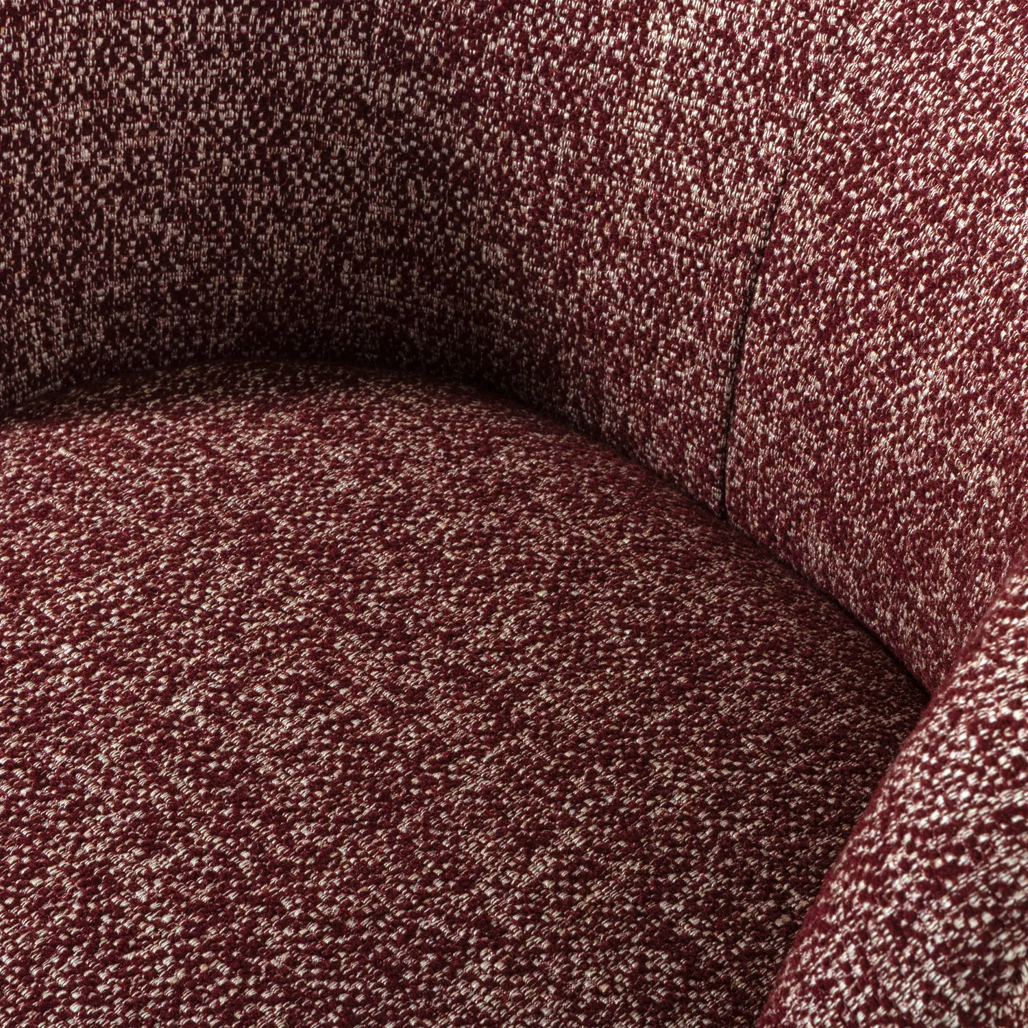 Sessel SERRA Drehsessel Webstoff Melange burgunderrot