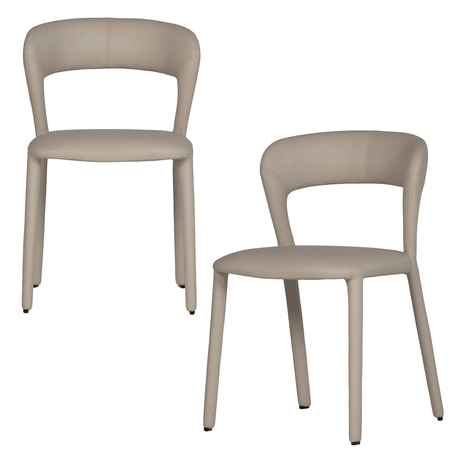 woood Esszimmerstuhl Stuhl NOBLE Kunstleder beige Dinnerstuhl Esstischstuhl