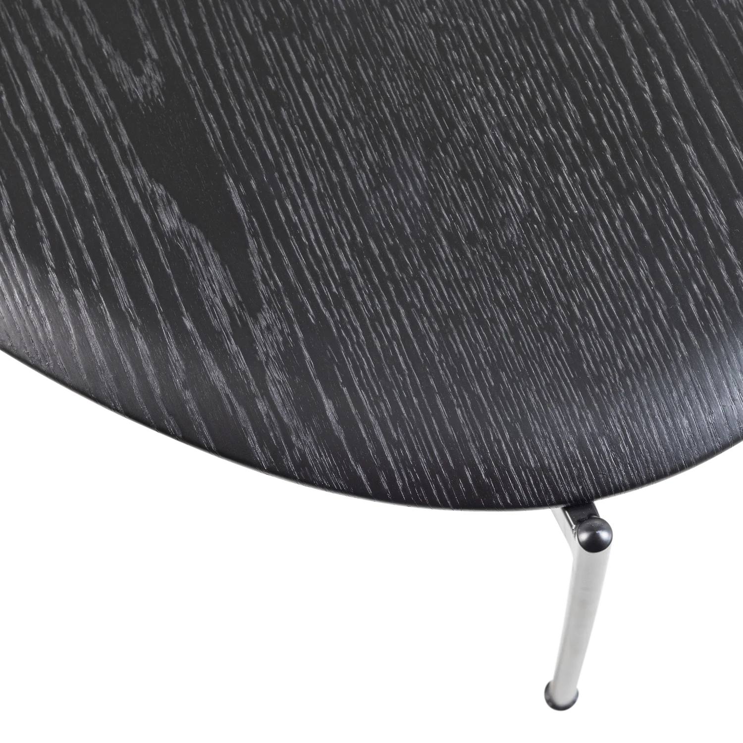 Couchtisch KOTA 92 x 67 cm organisch MDF Furnier schwarz