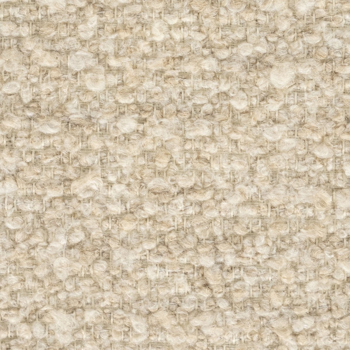 Pouf George Ø 39 cm Esche Furnier Flou Stoff beige Hocker Sitzhocker