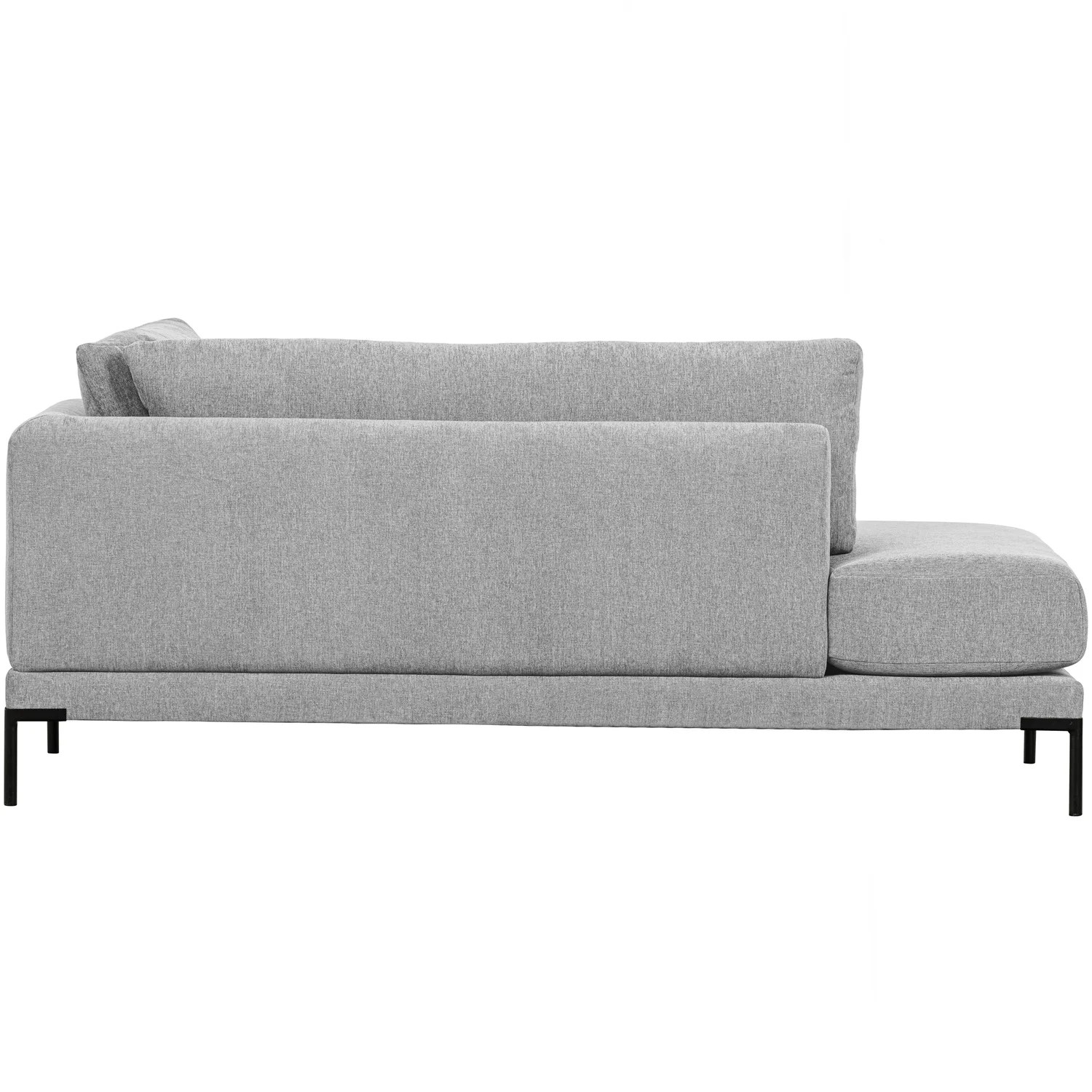 Lounge Element Couple links Chenille Stoff hellgrau Couch Sofa