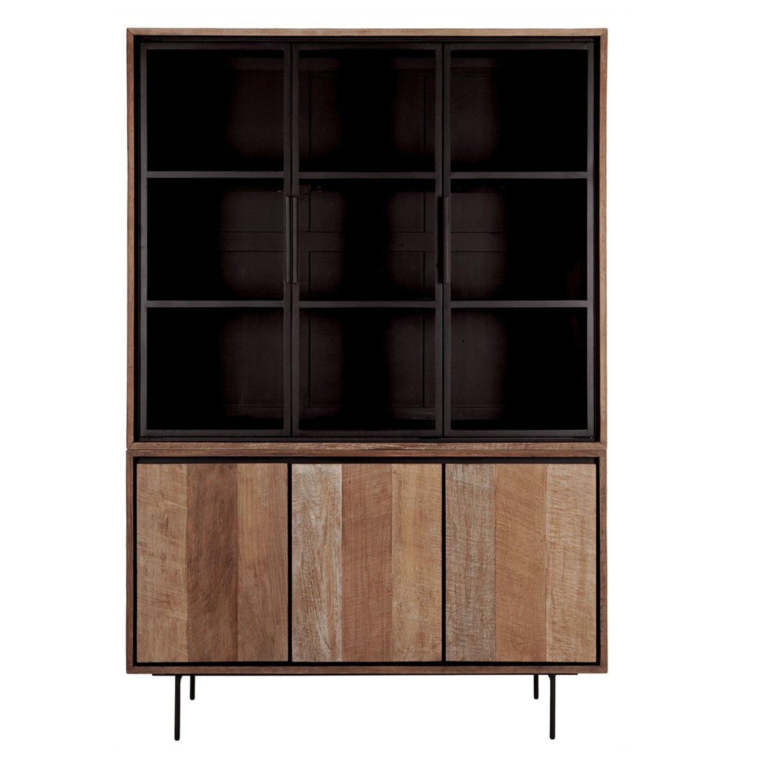 Vitrine Vitrinenschrank Metropole B 140 cm Teakholz