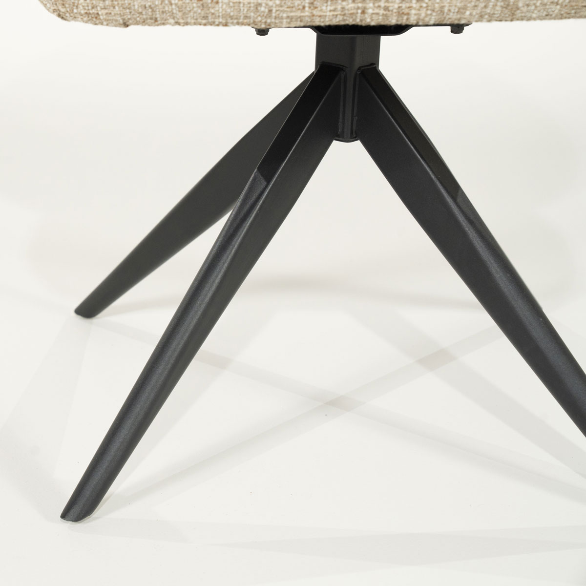 Esszimmer Stuhl Connor drehbar Metall Stoff taupe