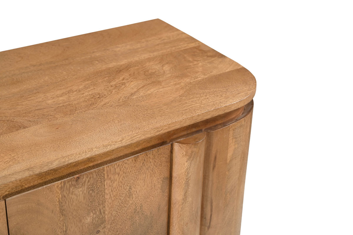 Schrank Highboard Salono H 150 cm Mango Holz massiv braun