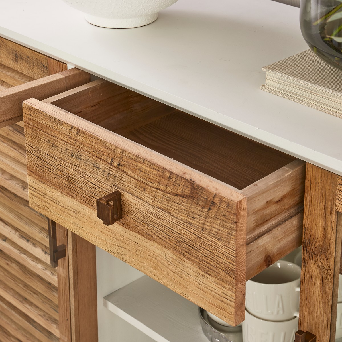 Rivièra Maison LAKE HOUSE Sideboard 194 cm Eiche weiß braun