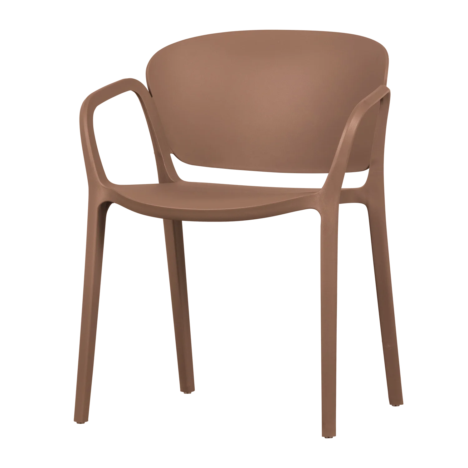 2er Set Gartenstuhl Kunststoff BENT Biofaser lachsrosa stapelbar