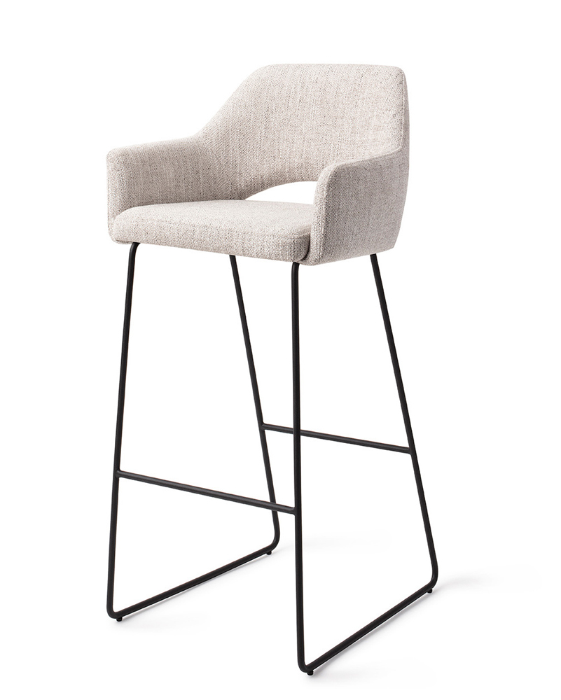 Barhocker Sitzhöhe 65 cm Yanai hellgrau Barstuhl