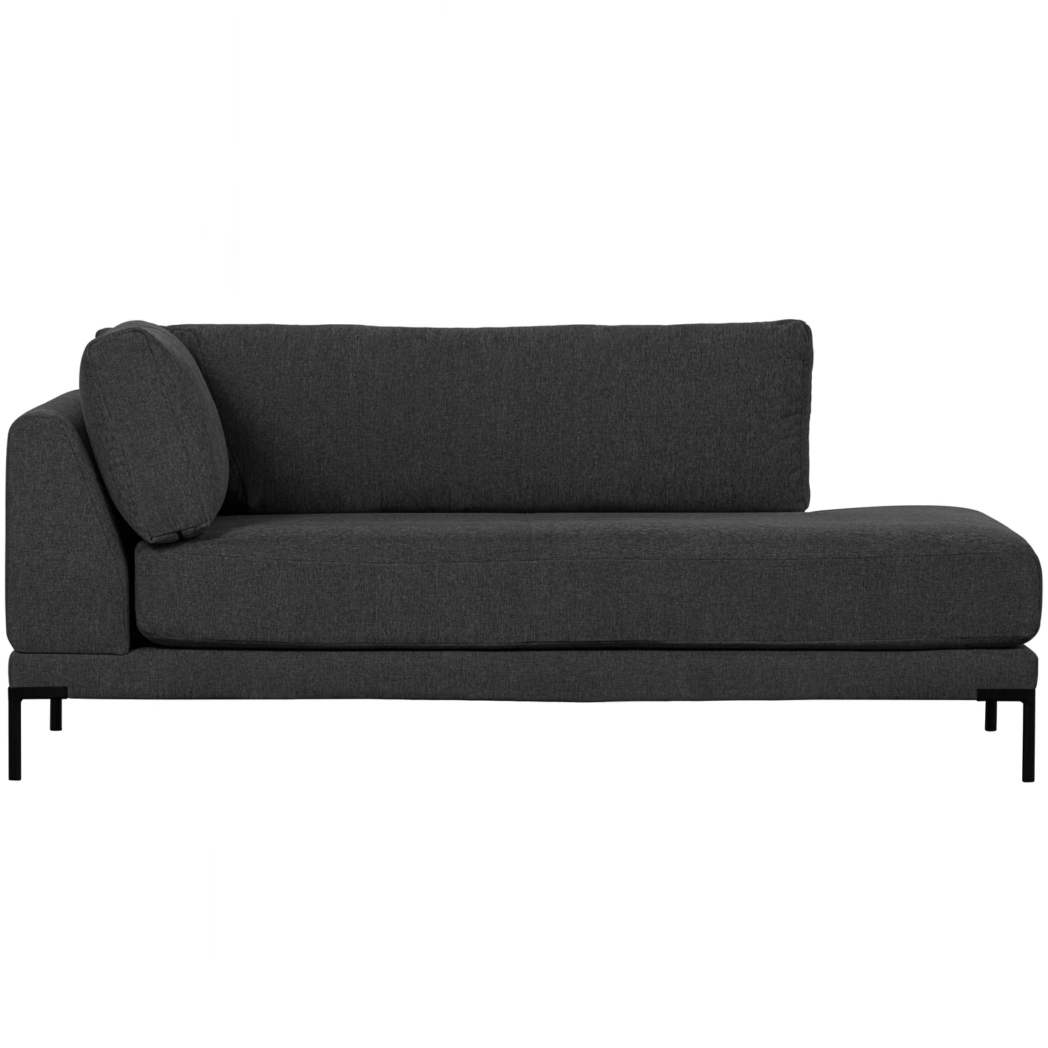 Lounge Element Couple rechts Chenille Stoff dunkelgrau Couch Sofa