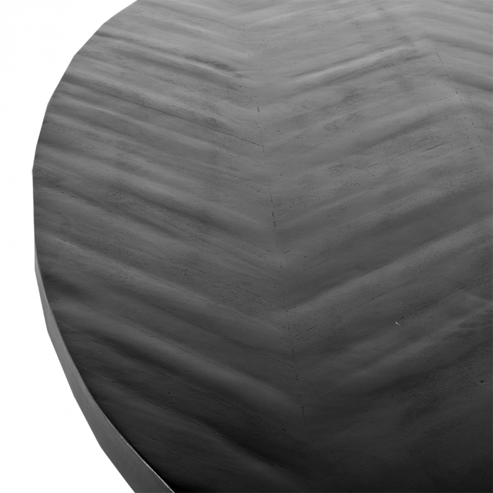 Esstisch BOB 240 x 100 cm oval Mangoholz Fischgrät schwarz