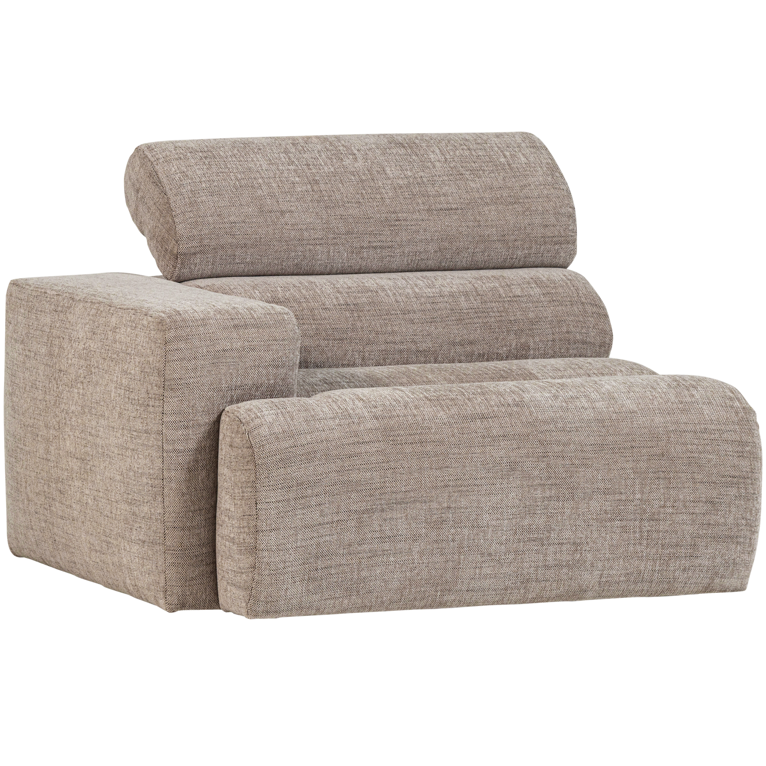 Sofaelement NOVI mit Armlehne links Element Webstoff natur melange
