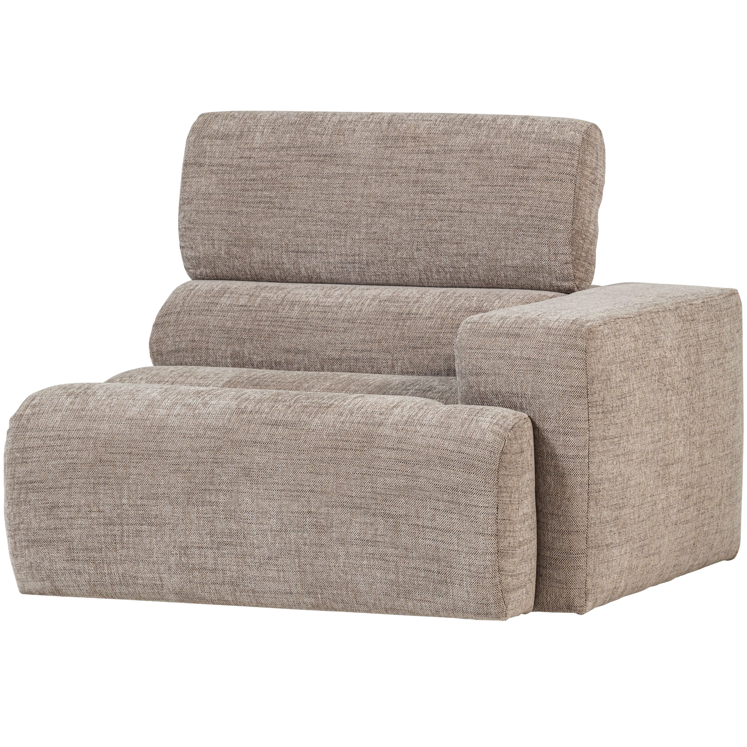 Sofaelement NOVI mit Armlehne rechts Element Webstoff natur melange