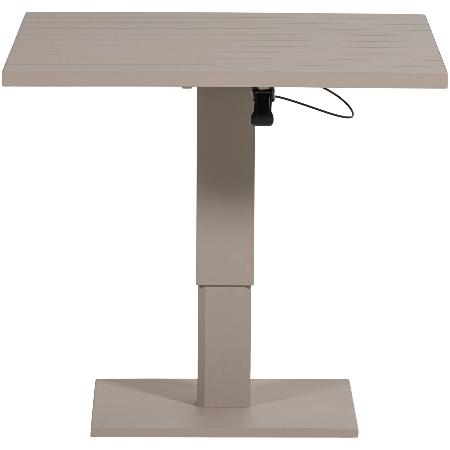 Gartentisch TESSO höhenverstellbar 100 x 80 cm Aluminium sandfarben