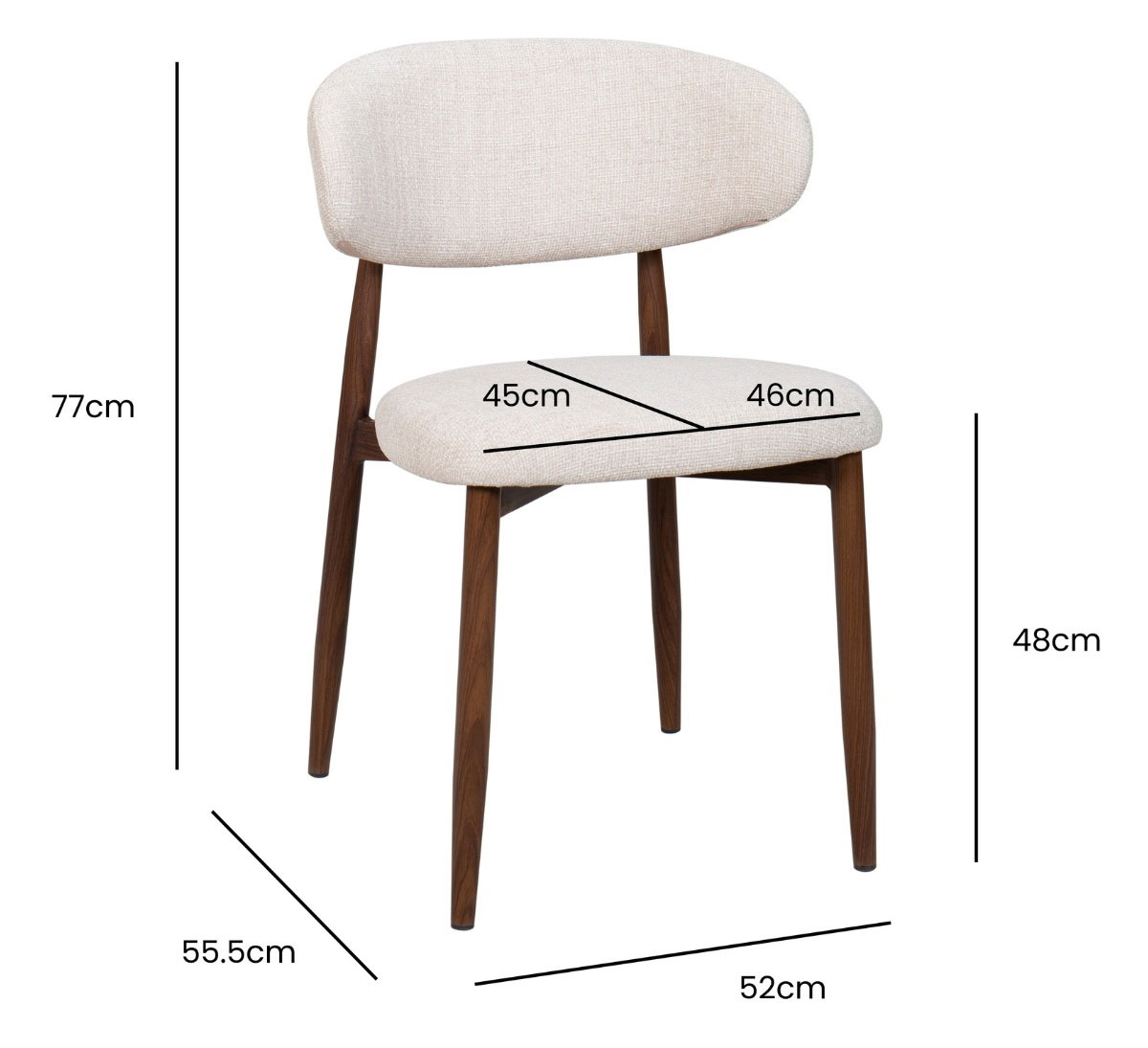 Esszimmerstuhl Stuhl NOVA Bezug beige