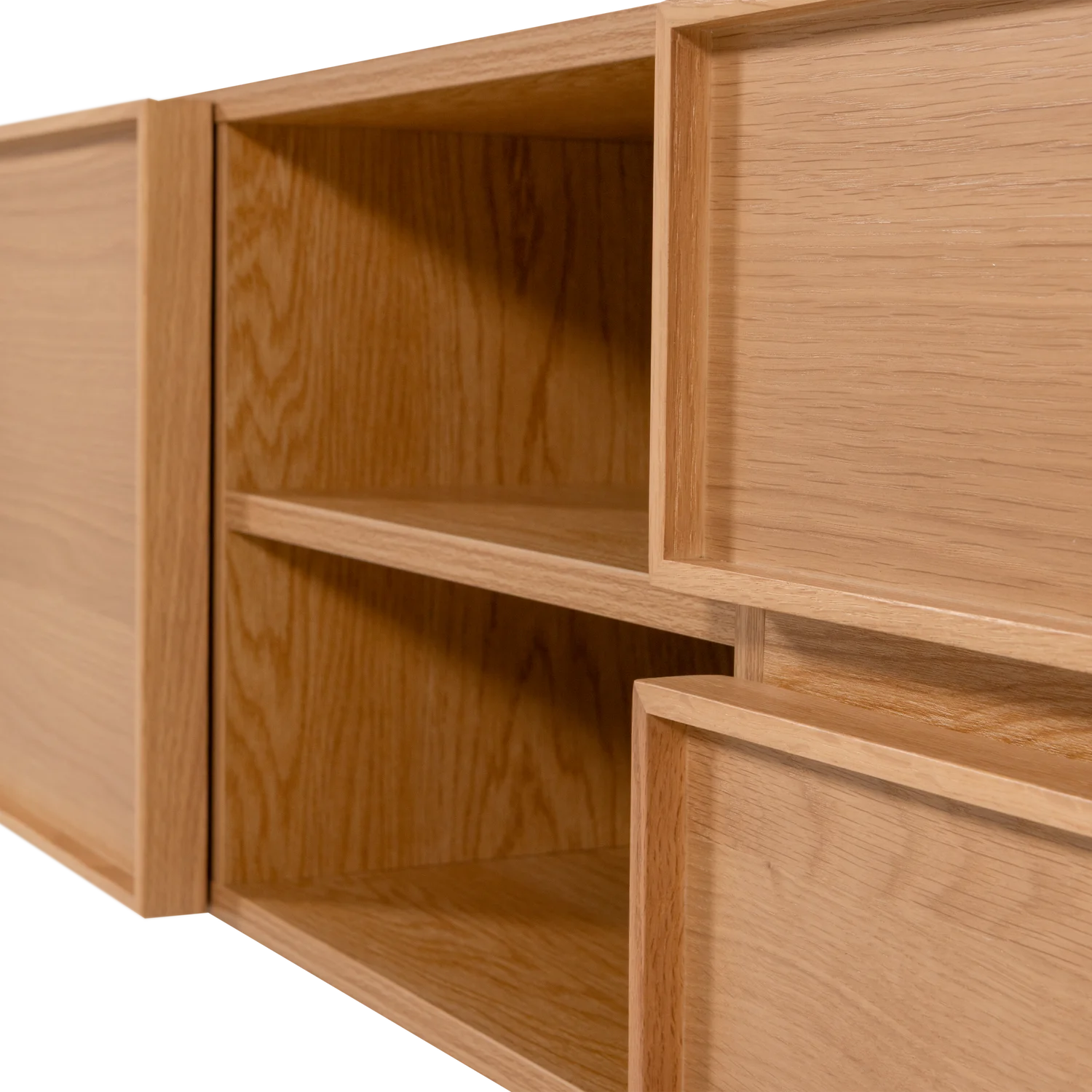 TV Möbel Lowboard TOURS 180 cm MDF Melamin beschichtet natur