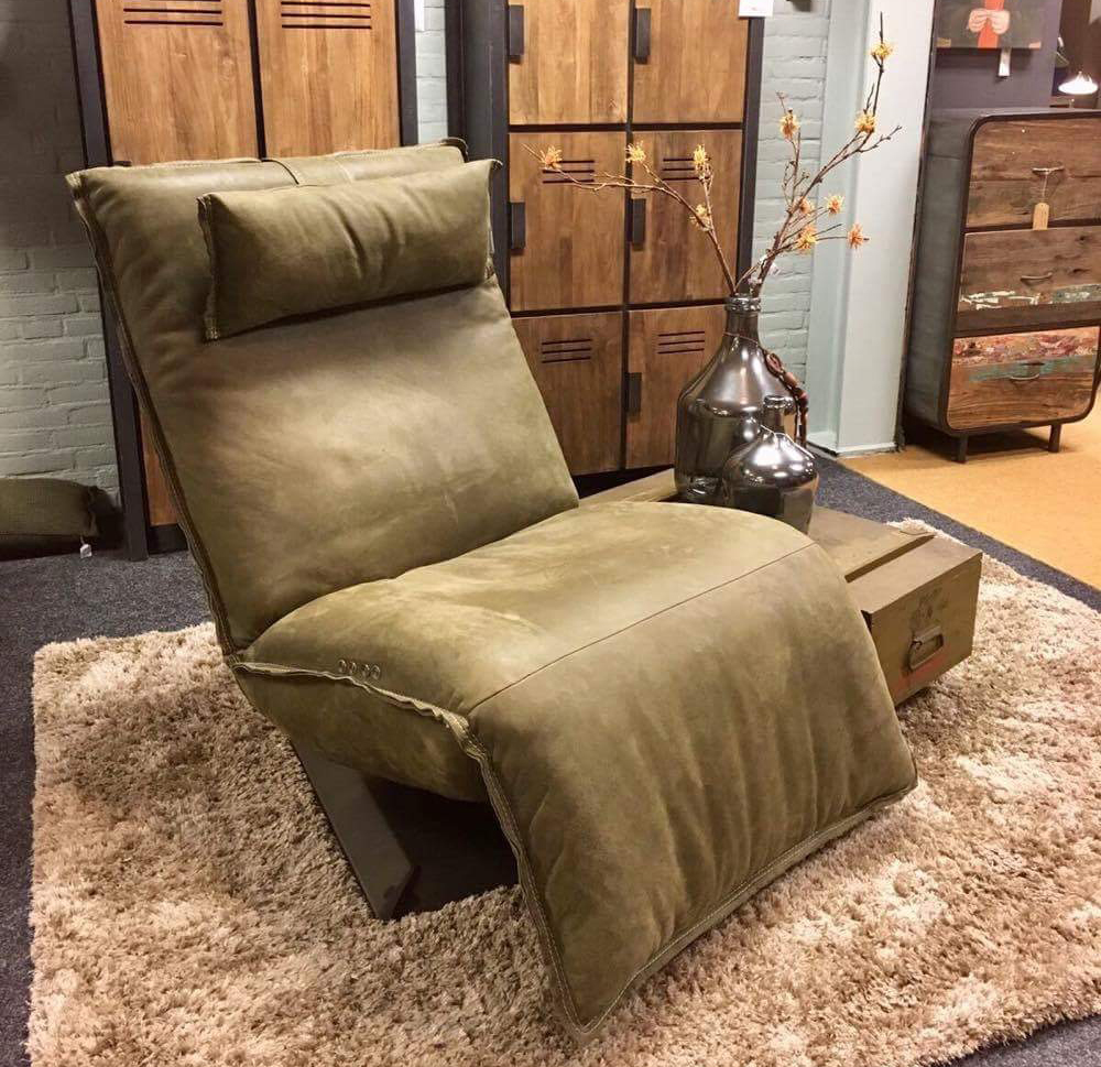 Relaxsessel LOOS elektrisch verstellbar incl. Akku Leder Vintage cognac