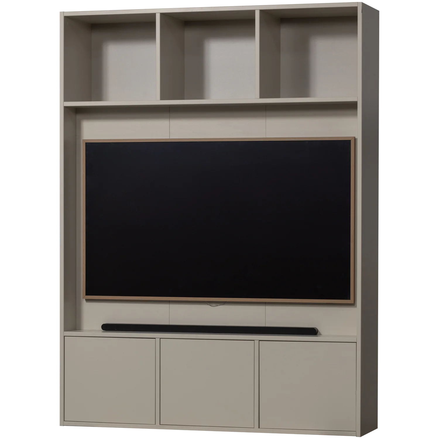 TV Element Schrank MEGGY TV Möbel 160 cm Holzschrank Kiefer Massiv staubgrau