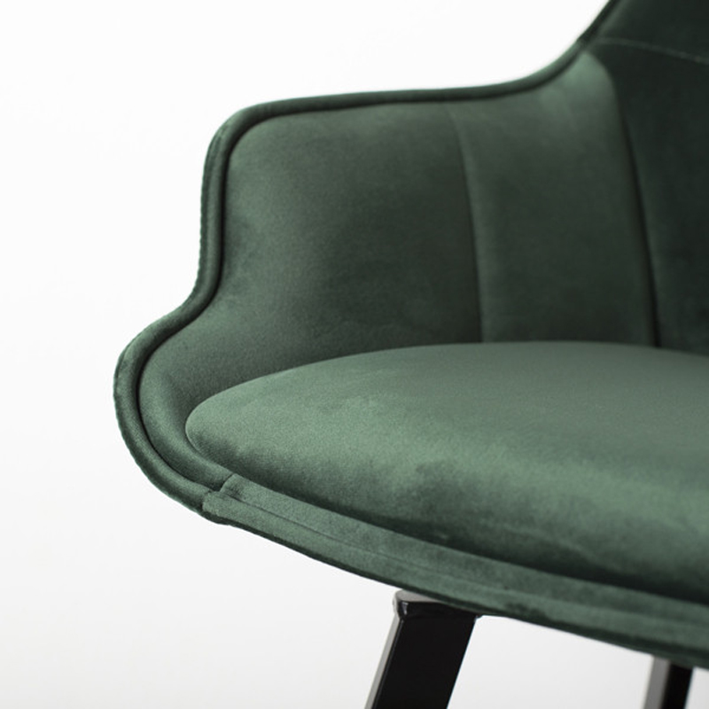 Barhocker Shannon drehbar SH 65 cm Samt grün