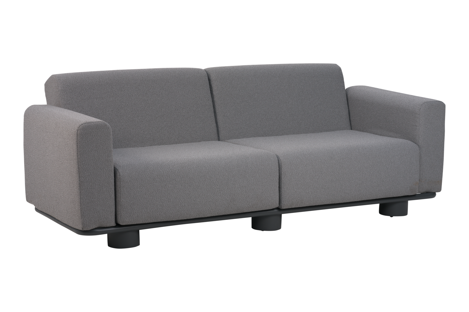 2,5 Sitzer Gartensofa Lounge Sofa  Bolster Teddy grau