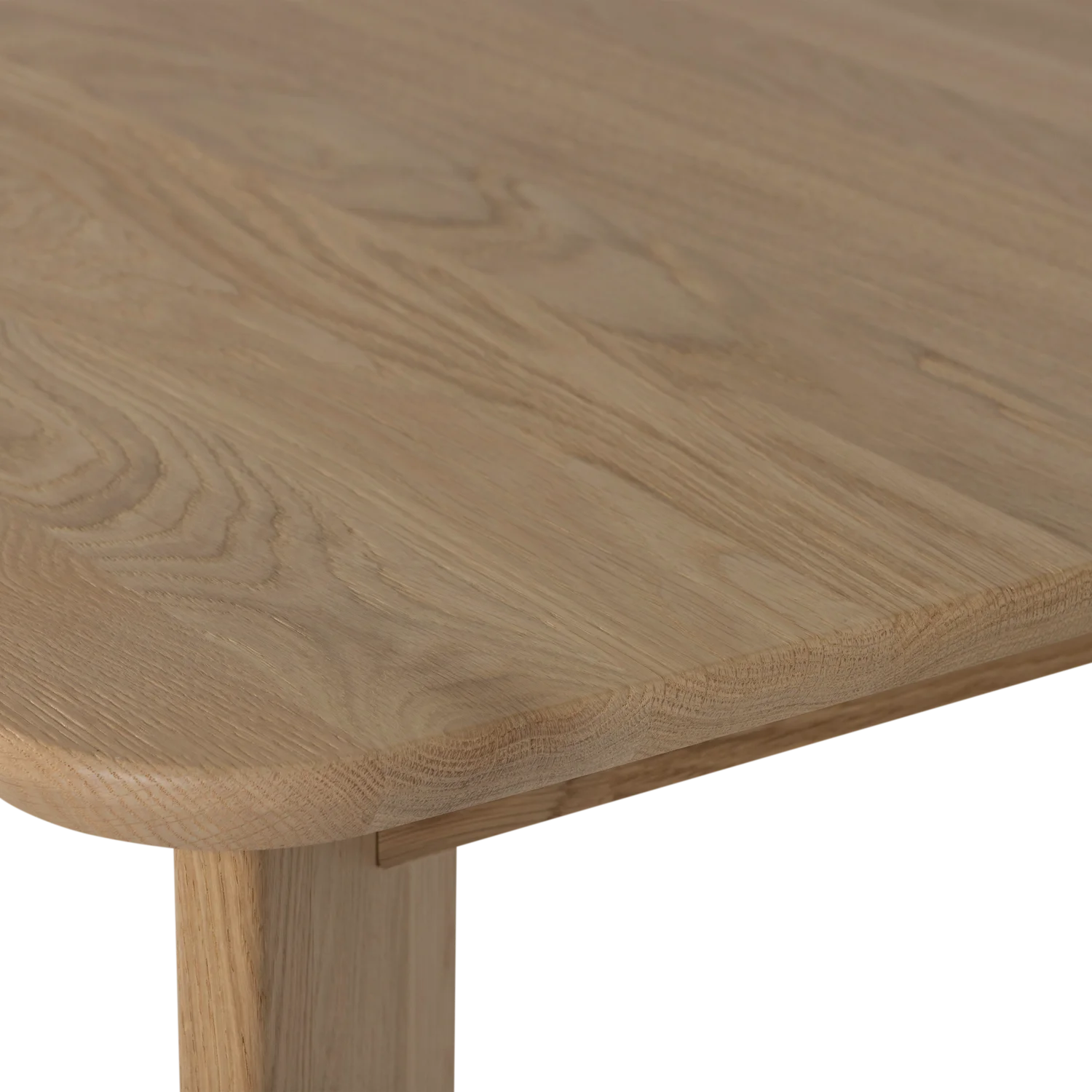 Esstisch TABLO abgerundet 219 x 99 cm Eiche Massivholz natur