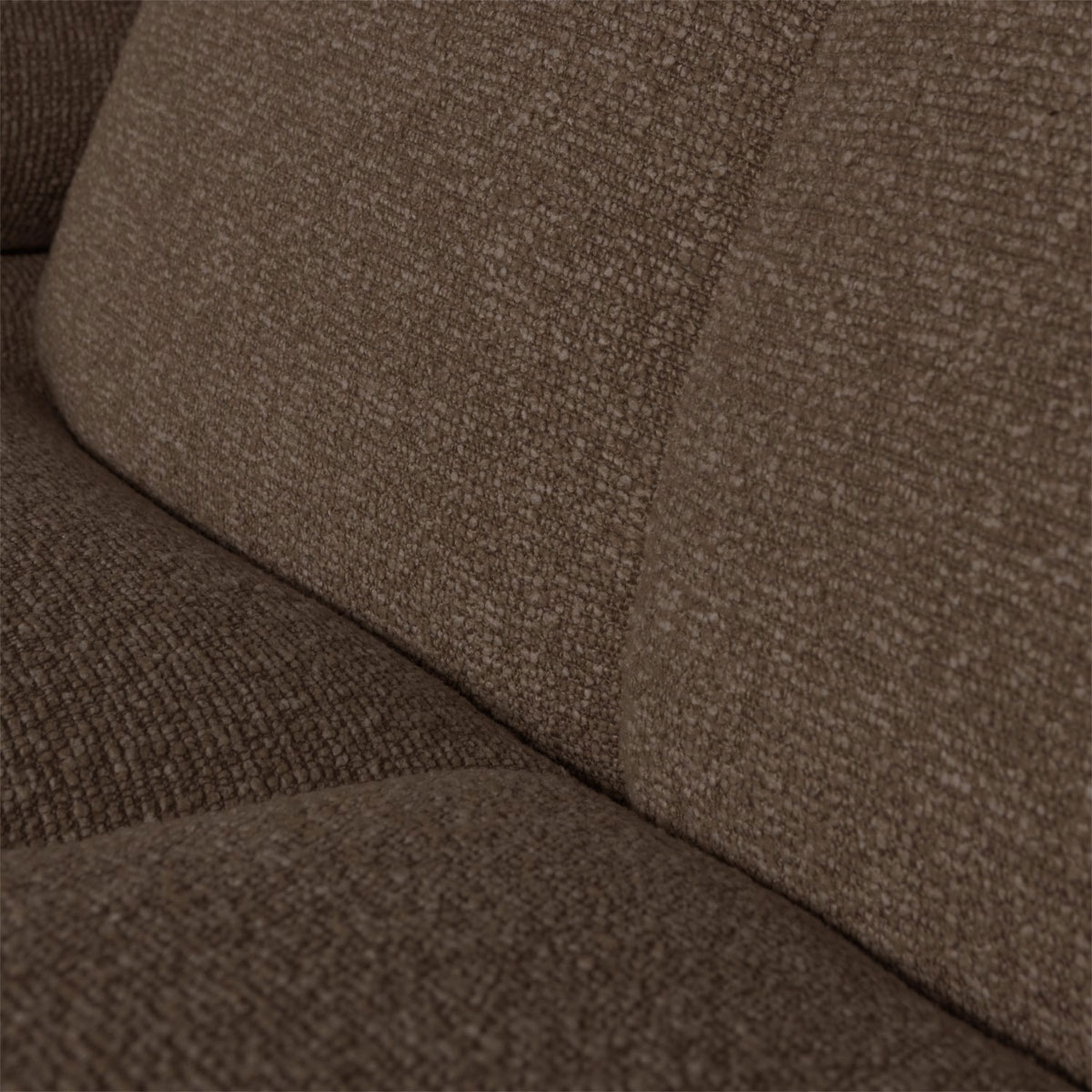 woood Chaiselongue Sofa MOJO rechts Bouclé braun melange