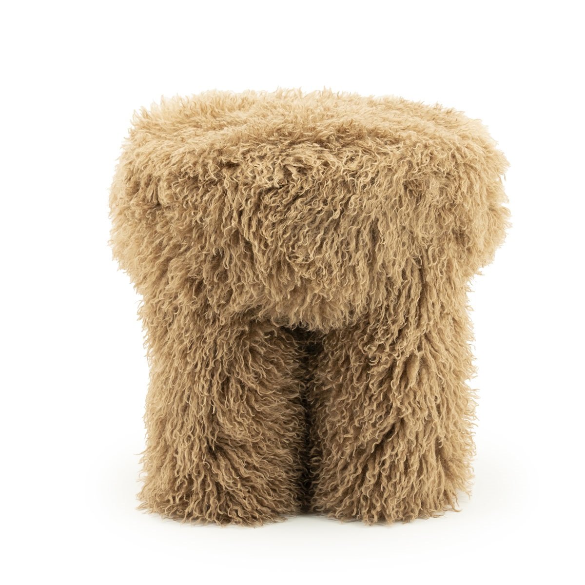 Pouf Doodly Ø 40 cm taupe Hocker Sitzhocker